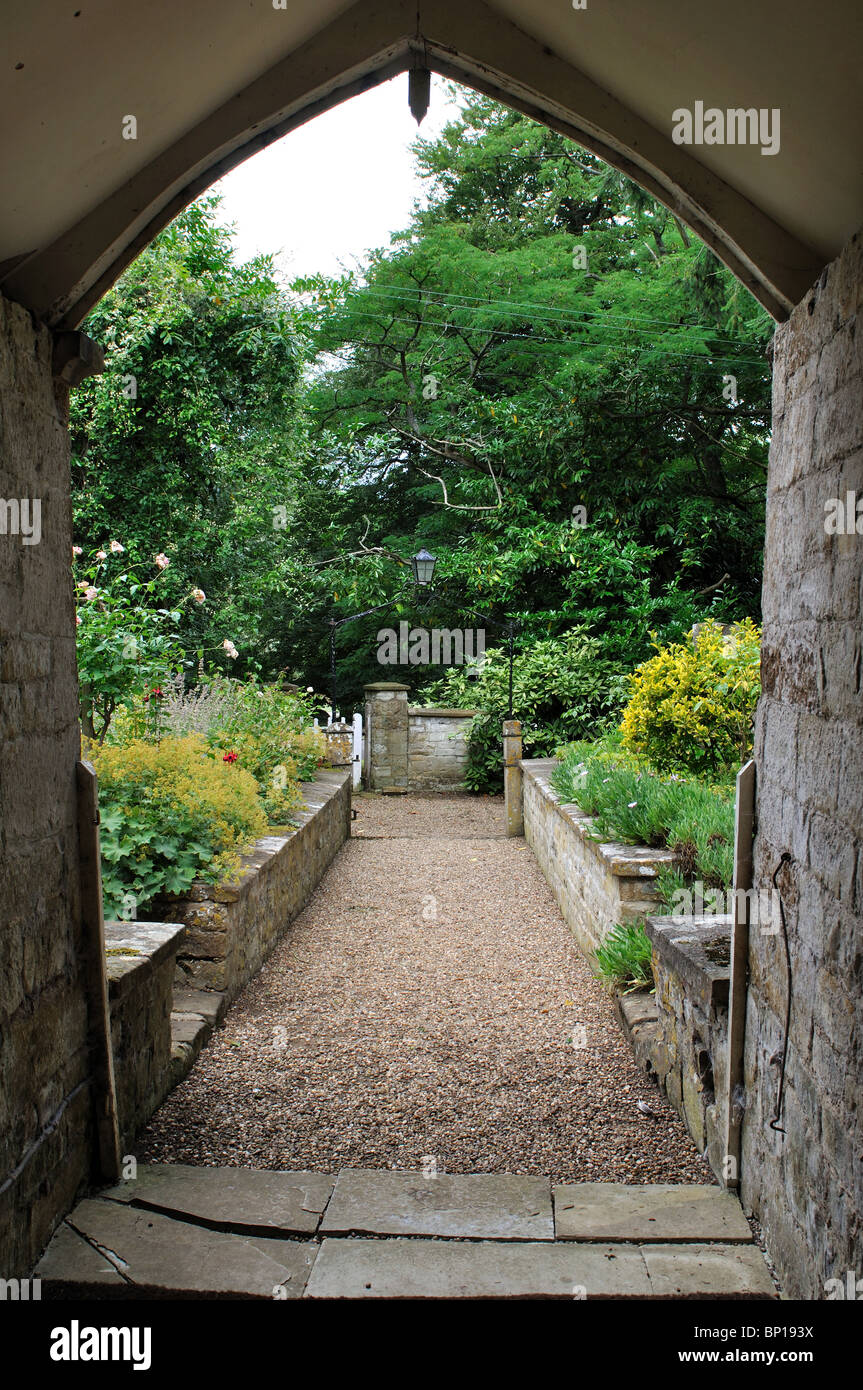 Blick vom Nordportal von St. Jakob Grote Kerk, Idlicote, Warwickshire, England, UK Stockfoto