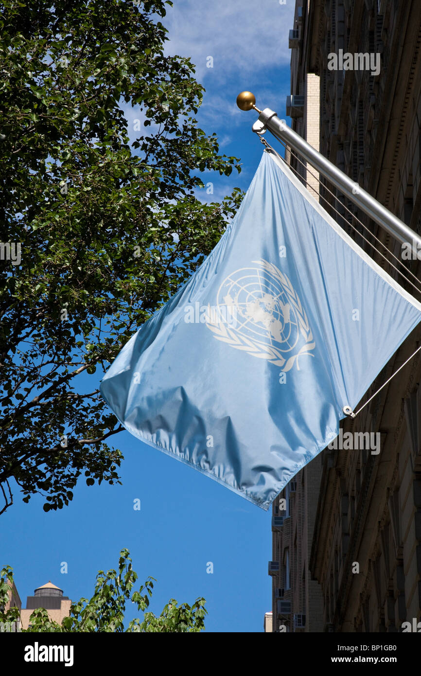 Flagge der Vereinten Nationen Stockfoto