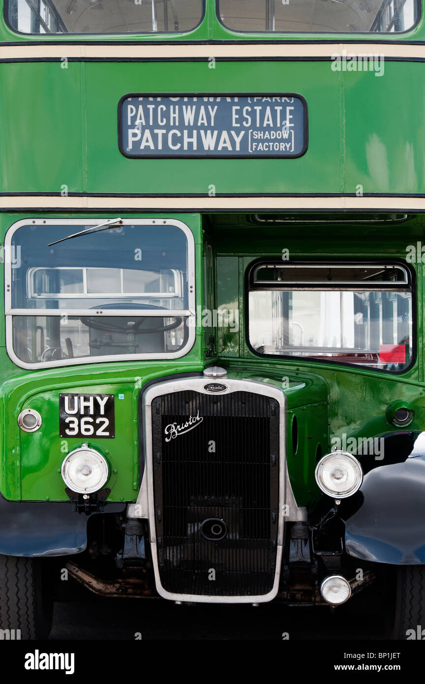 Vintage Bristol KSW6B Doppeldecker Bus bei einer Messe in England Stockfoto