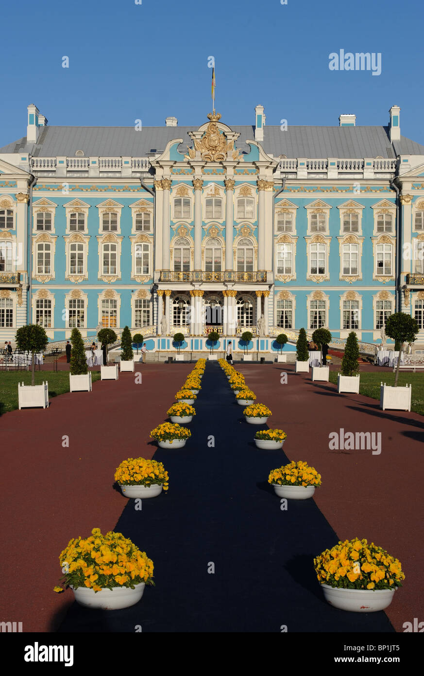 Der Katharinenpalast in Zarskoje Selo, Sankt Petersburg, Russland Stockfoto