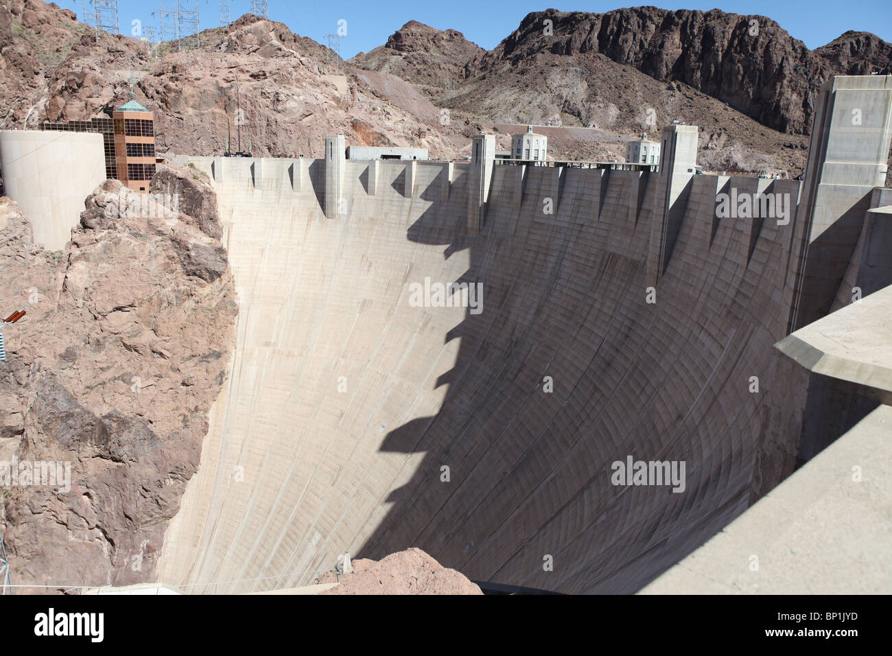 Historische Hoover-Staudamm im südlichen Nevada, USA. Stockfoto