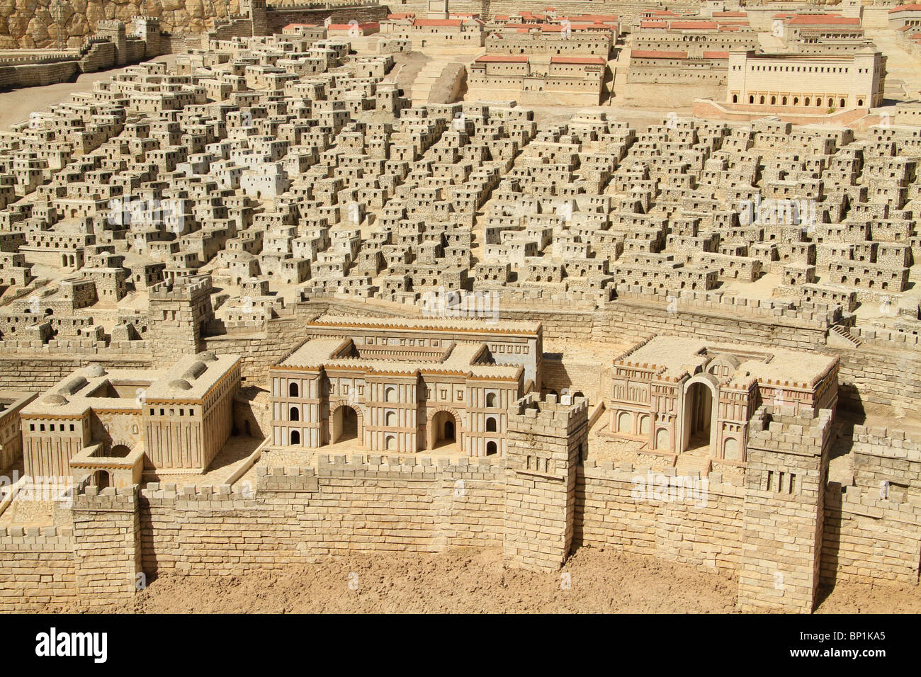 Israel, Jerusalem, das Modell von Jerusalem in der Zeit des zweiten Tempels im Israel Museum Stockfoto