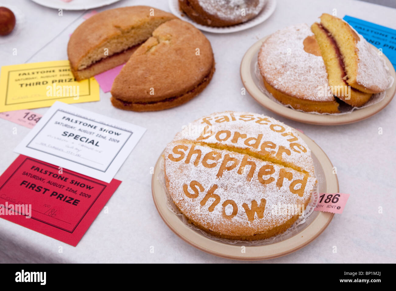 Kuchen Sie backen-Wettbewerb, Falstone Grenze Hirten zeigen, Northumberland, UK Stockfoto