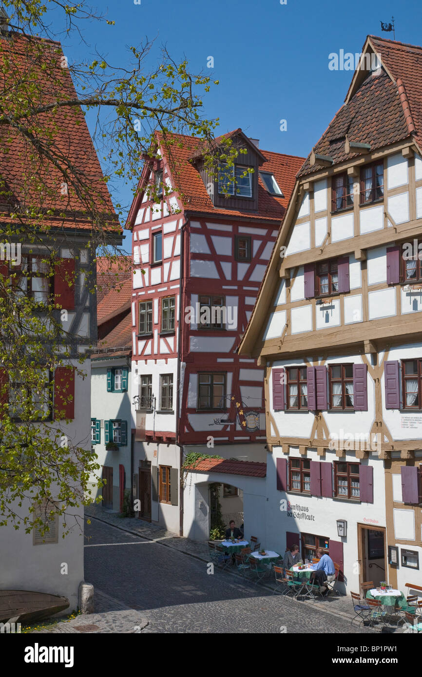 PINIENKERNEN DER SCHIFFERLEUTE RESTAURANT, VIELE VIERTEL, ULM, BADEN-WÜRTTEMBERG, DEUTSCHLAND Stockfoto