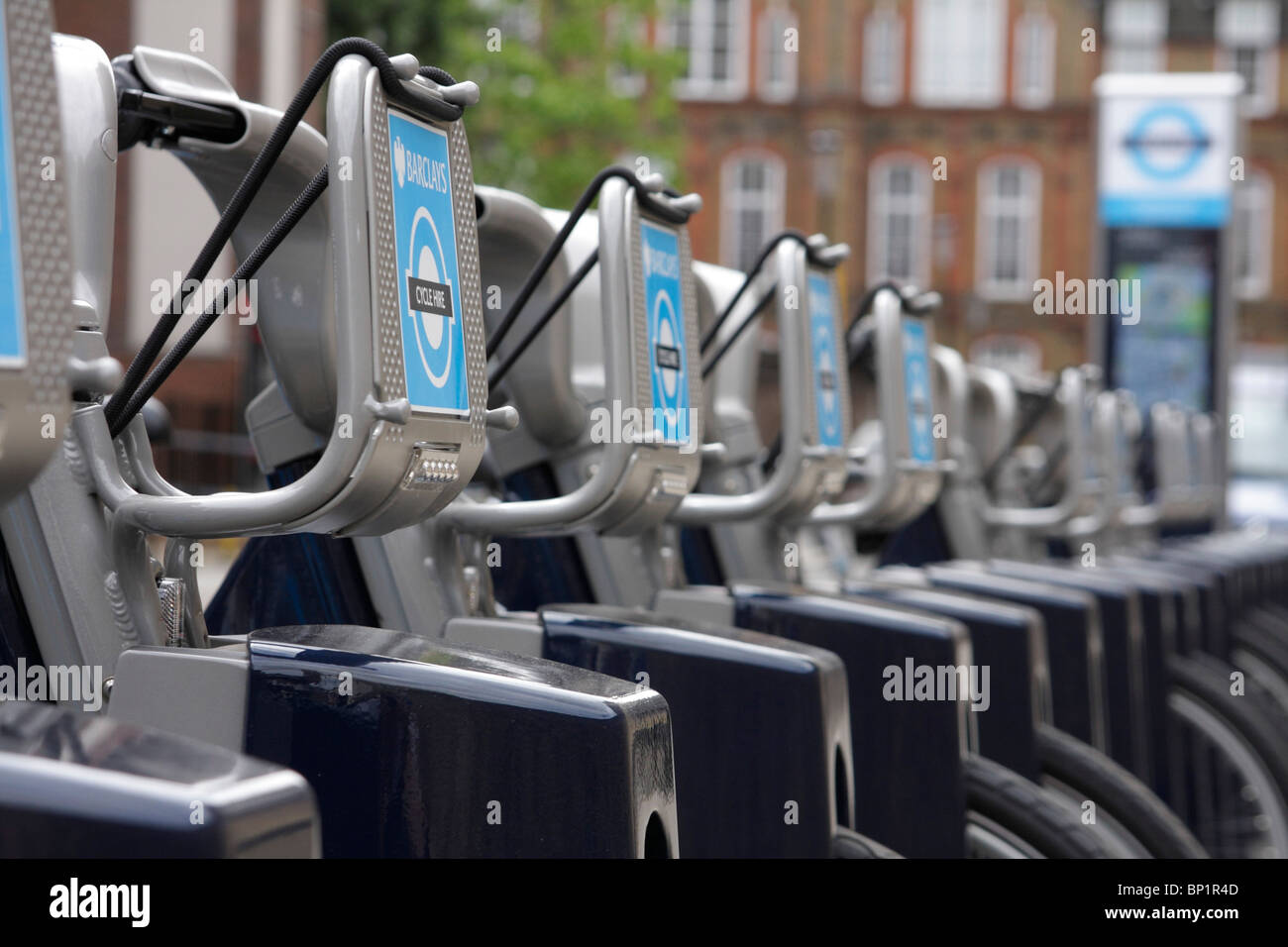 Barclays Fahrradverleih London Schema docking-station Stockfoto