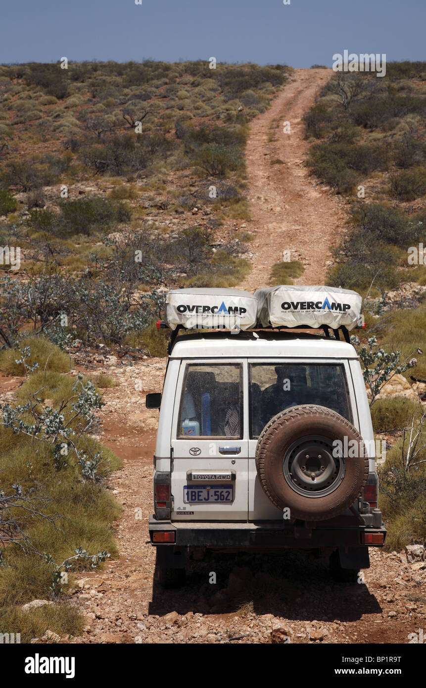 Ein Geländewagen im Cape Range National Park, Exmouth, Australien Stockfoto