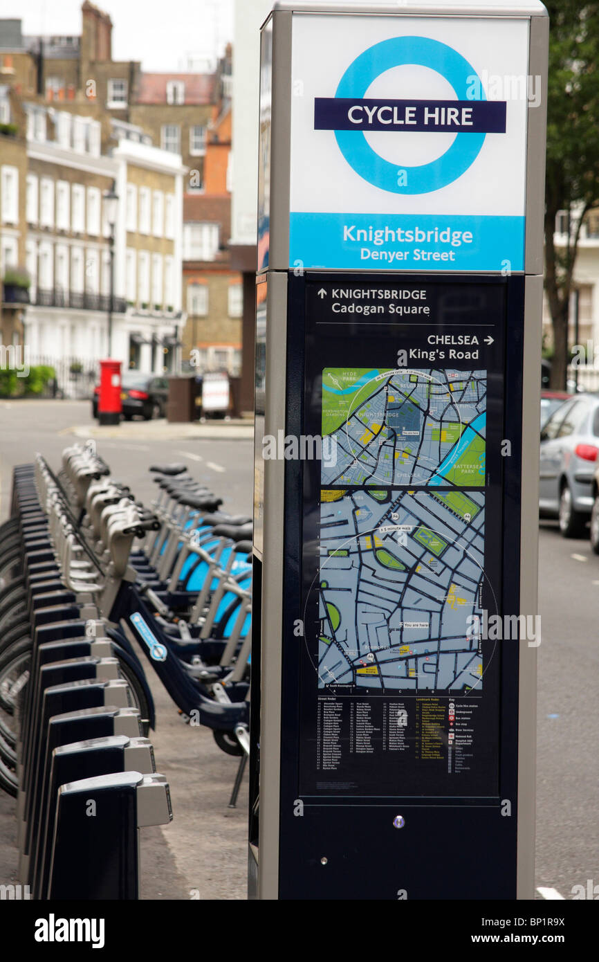 Barclays Fahrradverleih London Schema docking-station Stockfoto