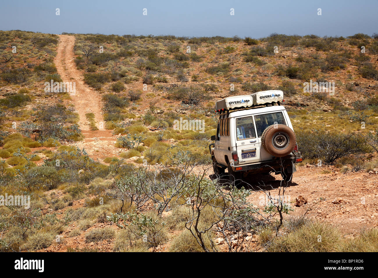 Ein Geländewagen im Cape Range National Park, Exmouth, Australien Stockfoto