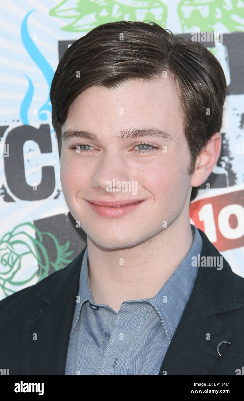CHRIS COLFER TEEN CHOICE 2010 Ankünfte LOS ANGELES Kalifornien USA 08 August 2010 Stockfoto