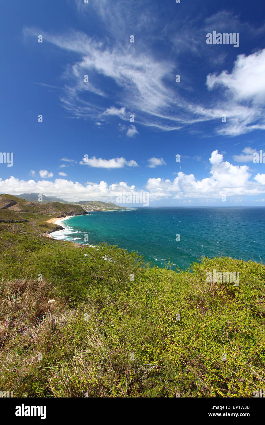 Die Karibikinsel Saint Kitts Stockfoto