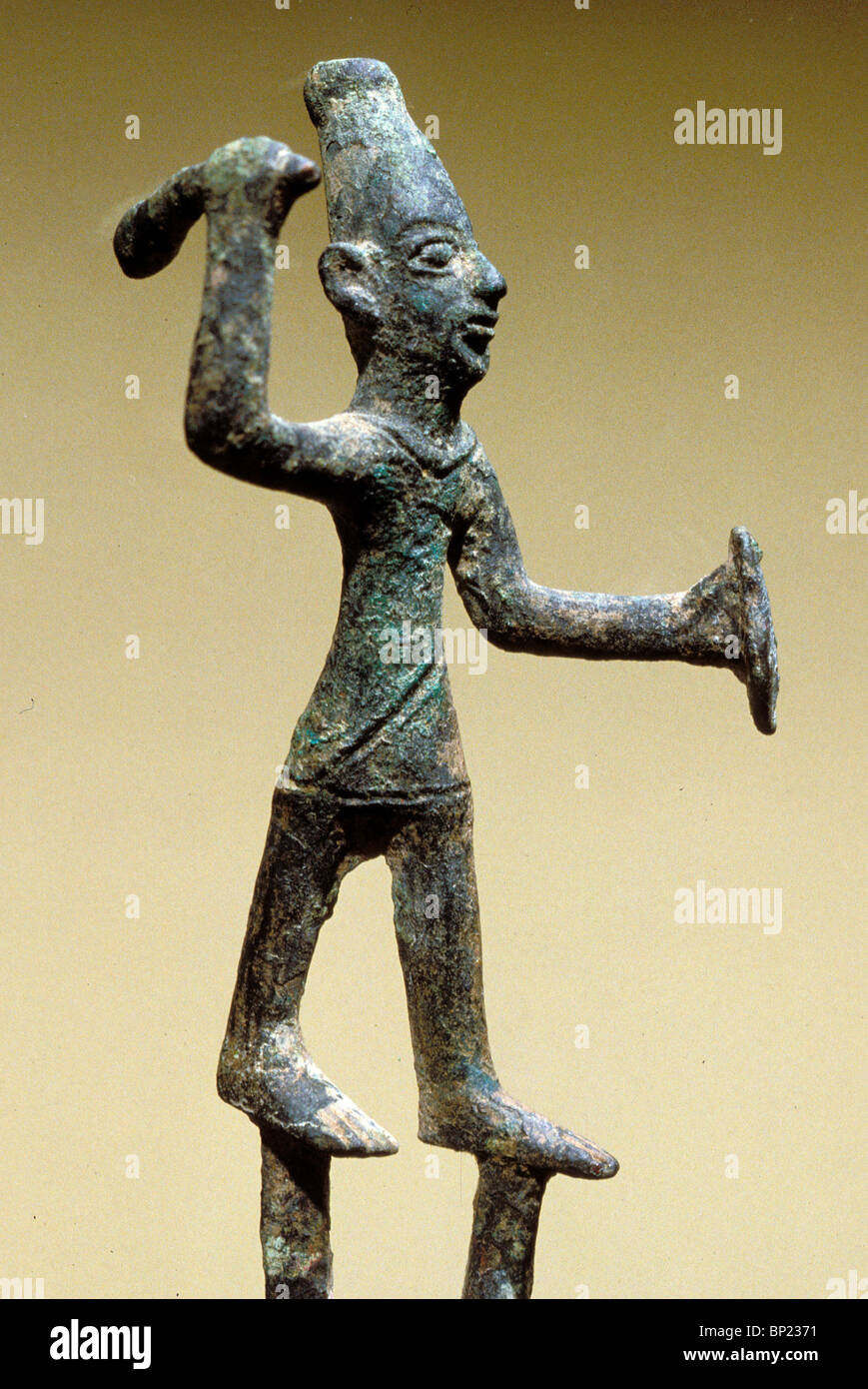 135. BRONZEFIGUR DES BAAL, CNAANITE GOTT DES KRIEGES Stockfoto