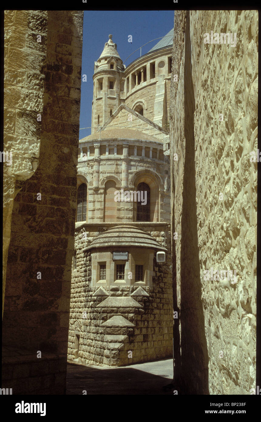 143. DIE KIRCHE ÊDORMITION, ON MT. ZION, WO DIE JUNGFRAU MARIA IN EWIGEN SCHLAF FIEL Stockfoto