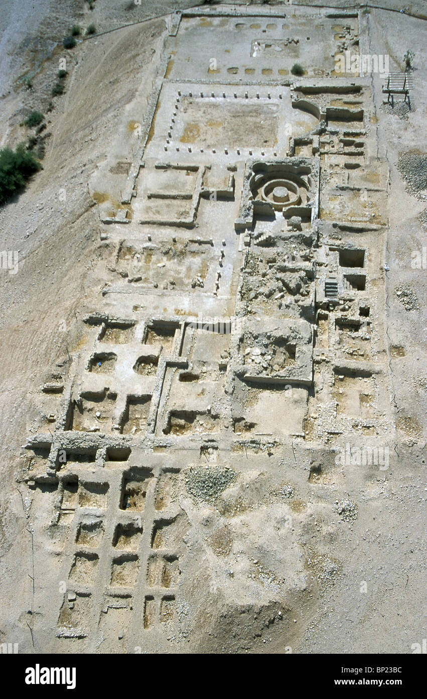 163. JERICHO, KÖNIG HERODES WINTER WATERFORDS, NEBEN WADI QUILT, LUFTBILD Stockfoto
