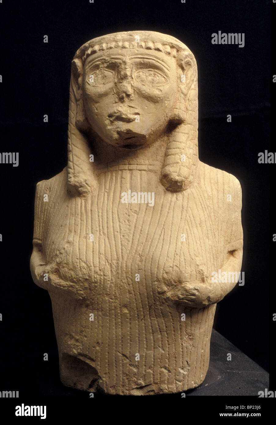 STEINSTATUE VON EINER AMONITE EINES, 8-7. C. BC. (ISRAEL-MUSEUM) Stockfoto