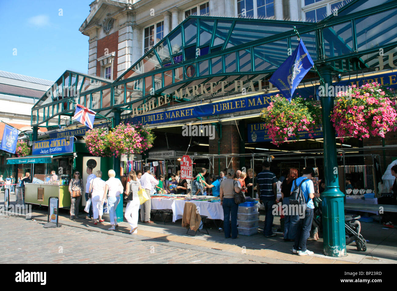 Besuchen Sie zum Covent Garden Jubilee Market. Stockfoto
