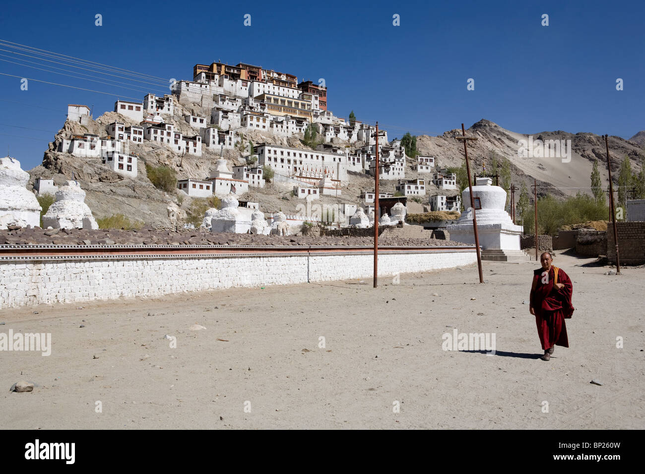 Buddhistische Thikse Kloster in Ladakh, Indien. Stockfoto