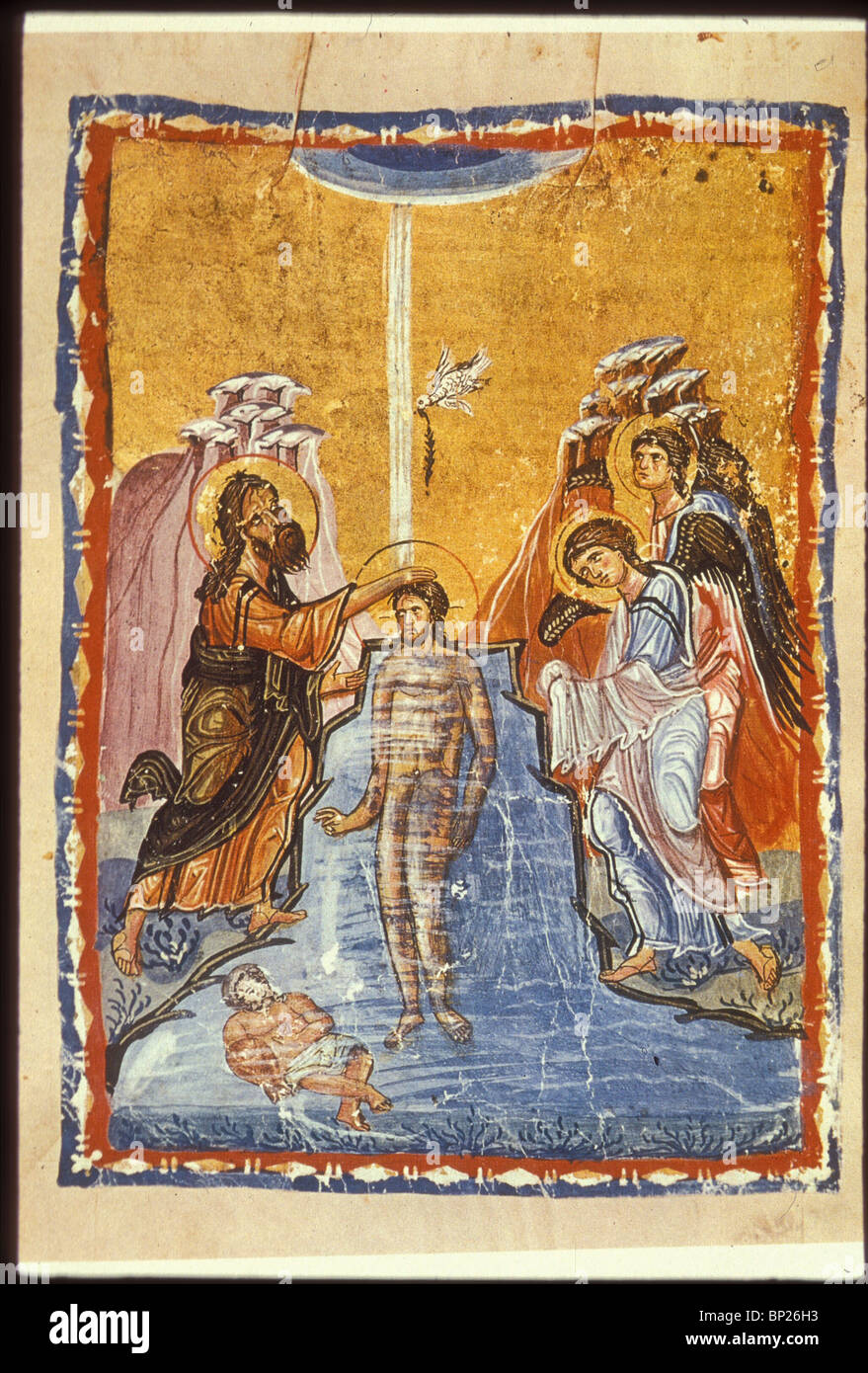 1088 DAS AUFGEHEN DES LAZARUS, ZEICHNUNG VON CODEX 2, 15. JH. BELEUCHTET HANDSCHRIFT AUS DEM KLOSTER IVIRON AUF BERG ATHOS Stockfoto