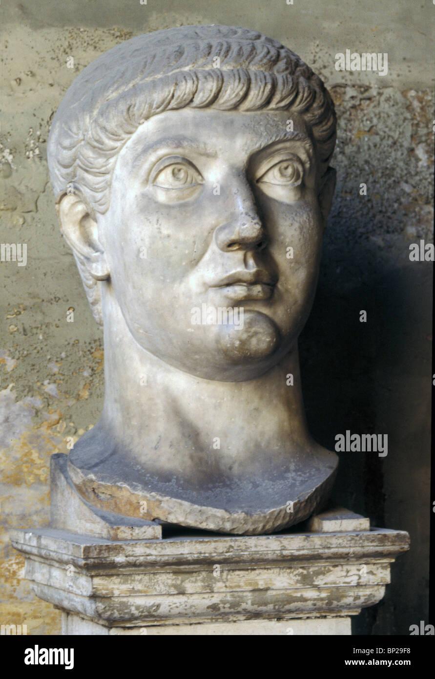 KONSTANTIN DER GROßE - 307-337 N. CHR.. WÄHREND SEINER REGION CHRISTENTUM WURDE DIE AMTLICHE RELIGION DES REICHES & Stockfoto