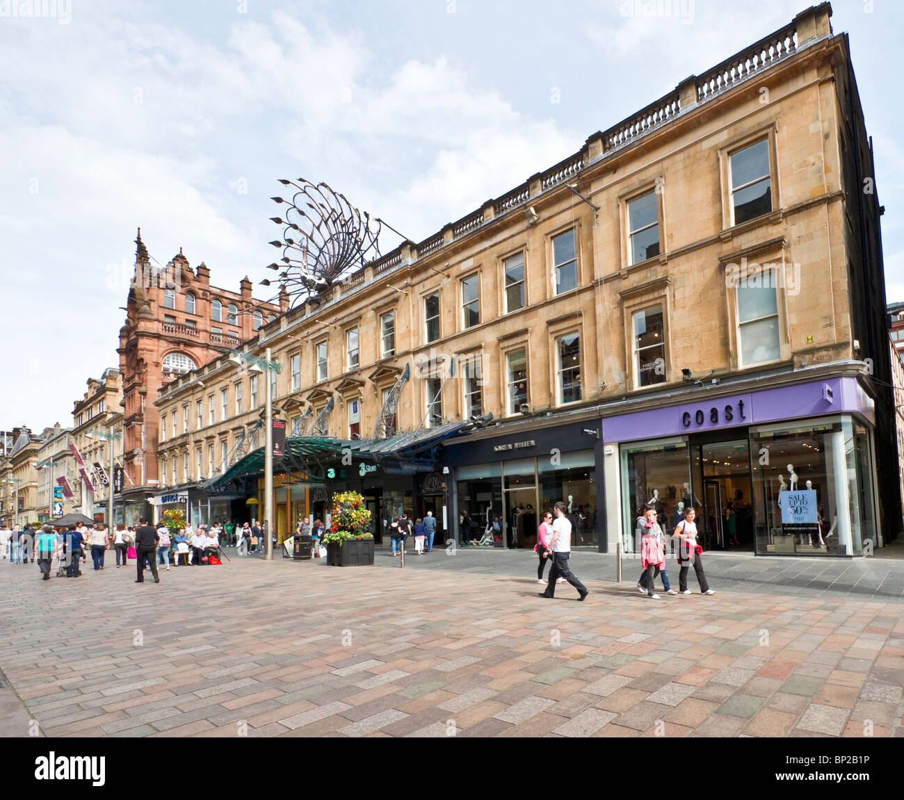 Princes Square Gebäude in Buchanan Street Glasgow Schottland mit Prestige Geschäfte Stockfoto