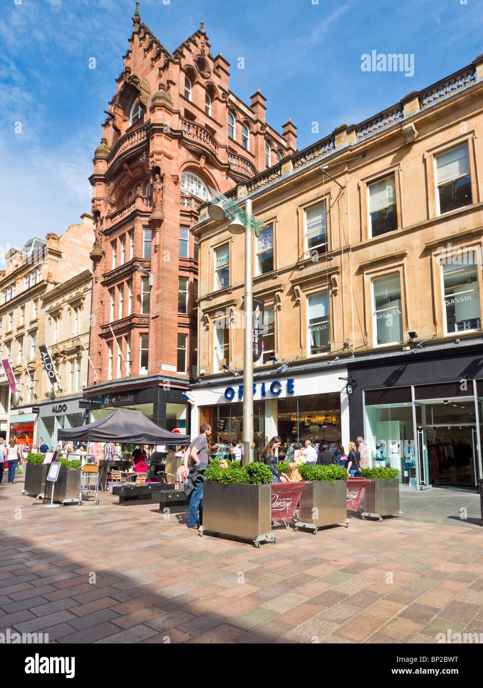 Café Kultur in Buchanan Street Glasgow Schottland Stockfoto