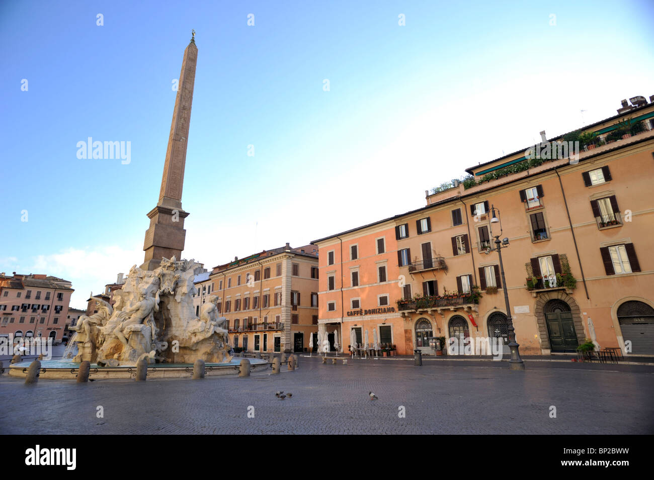 Italien, Rom, Piazza Navona am frühen Morgen Stockfoto