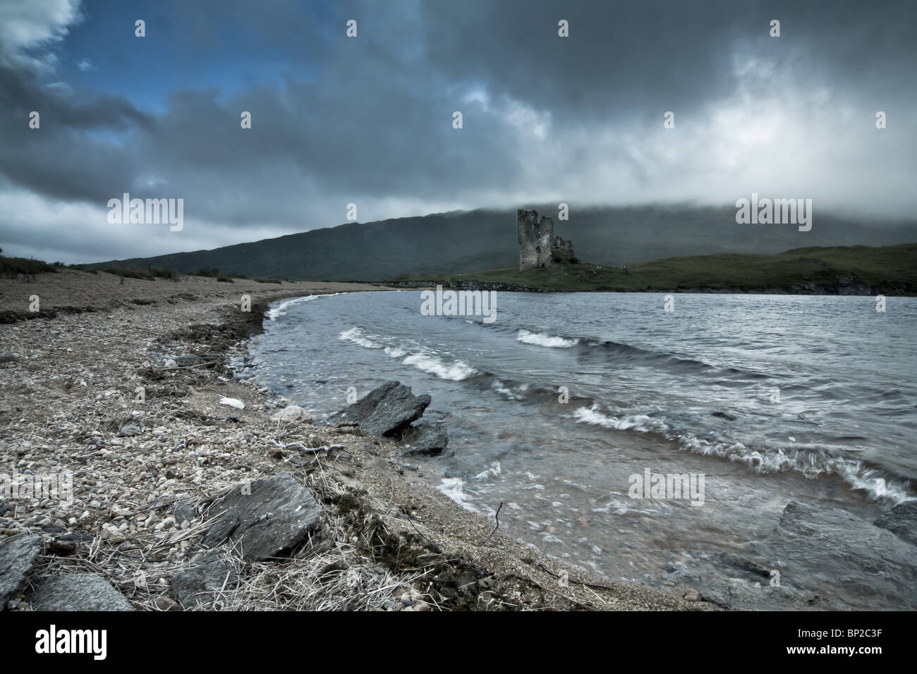 Ardvreck Castle, Loch Assynt, West schottischen Highlands, Schottland. Stockfoto