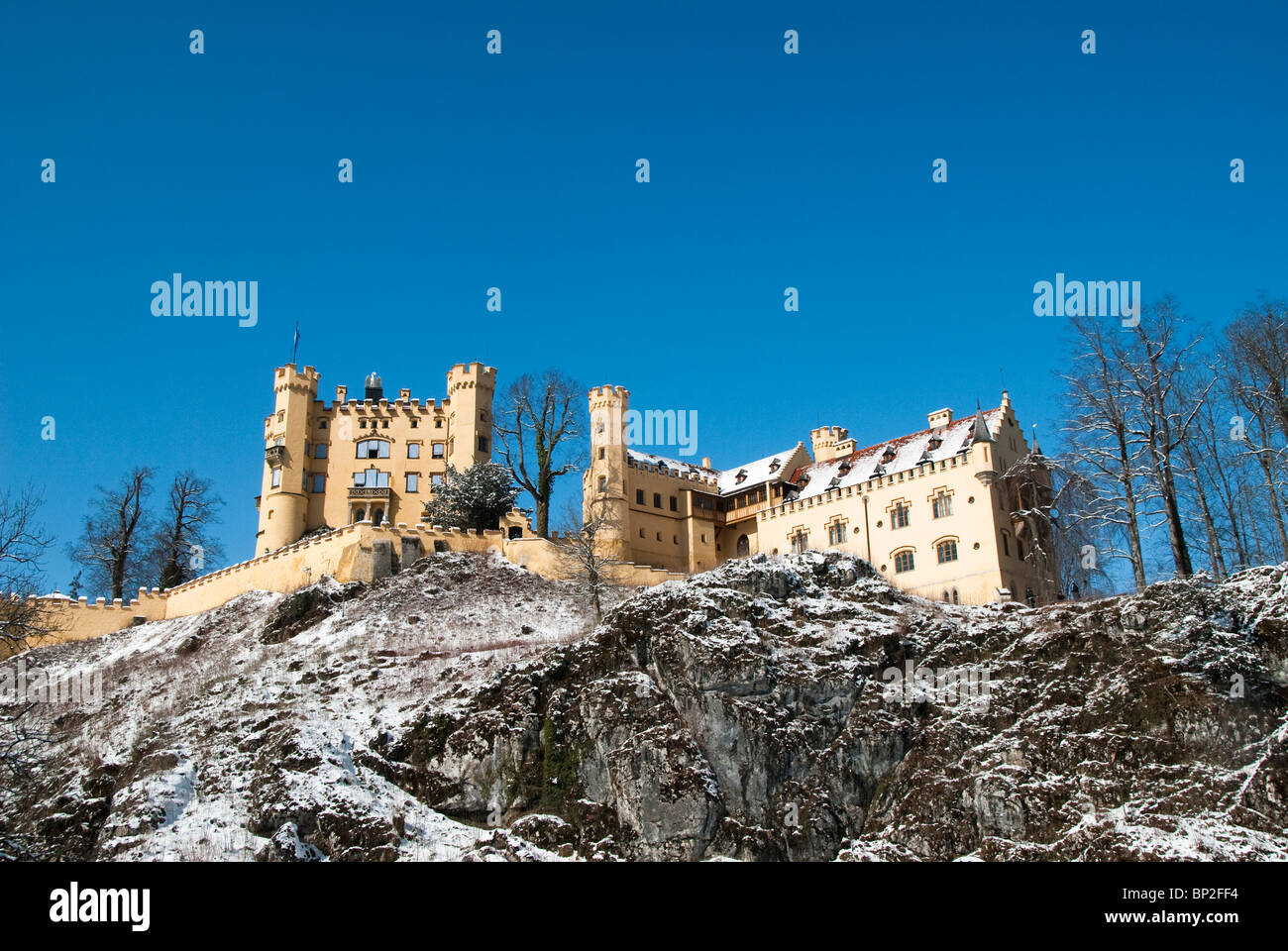 Das berühmte Schloss Hohenschwangau in Füssen, Deutschland Stockfoto