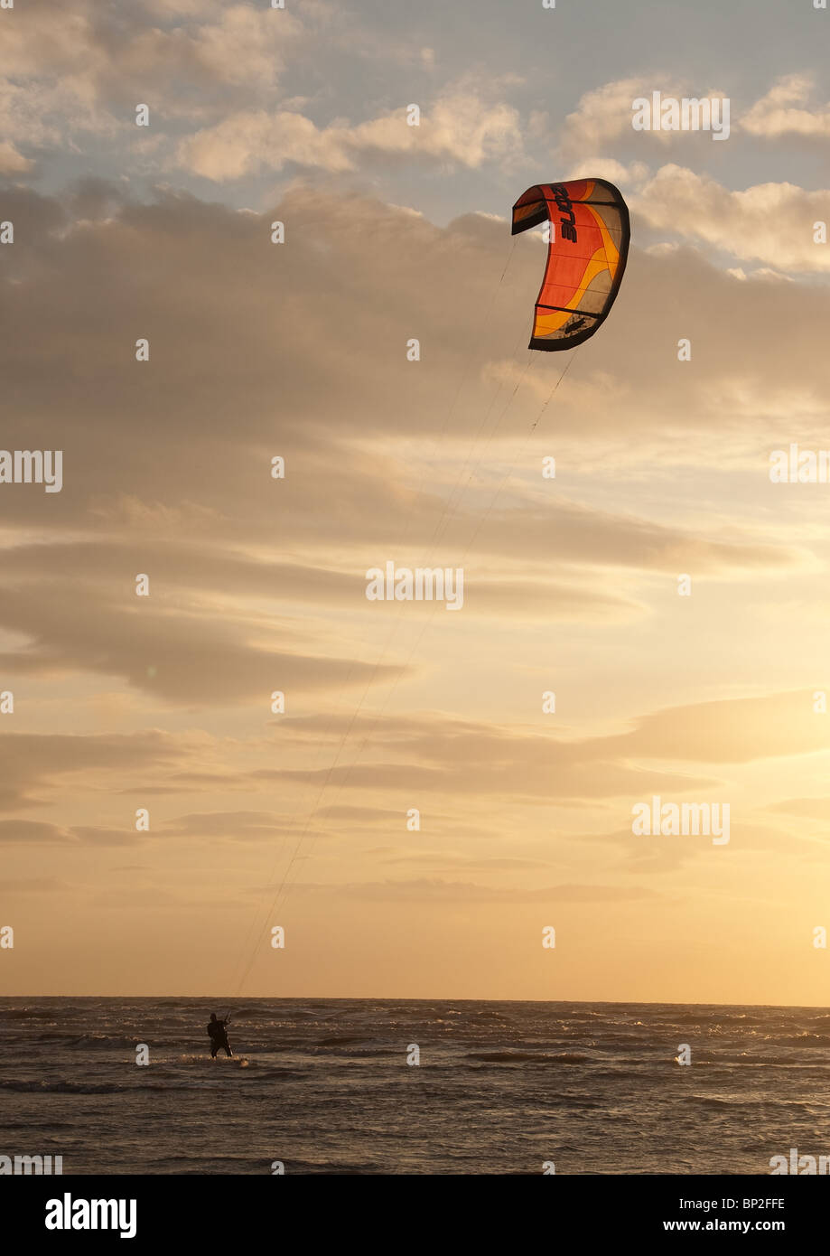Windsurfen ab Southport Stockfoto