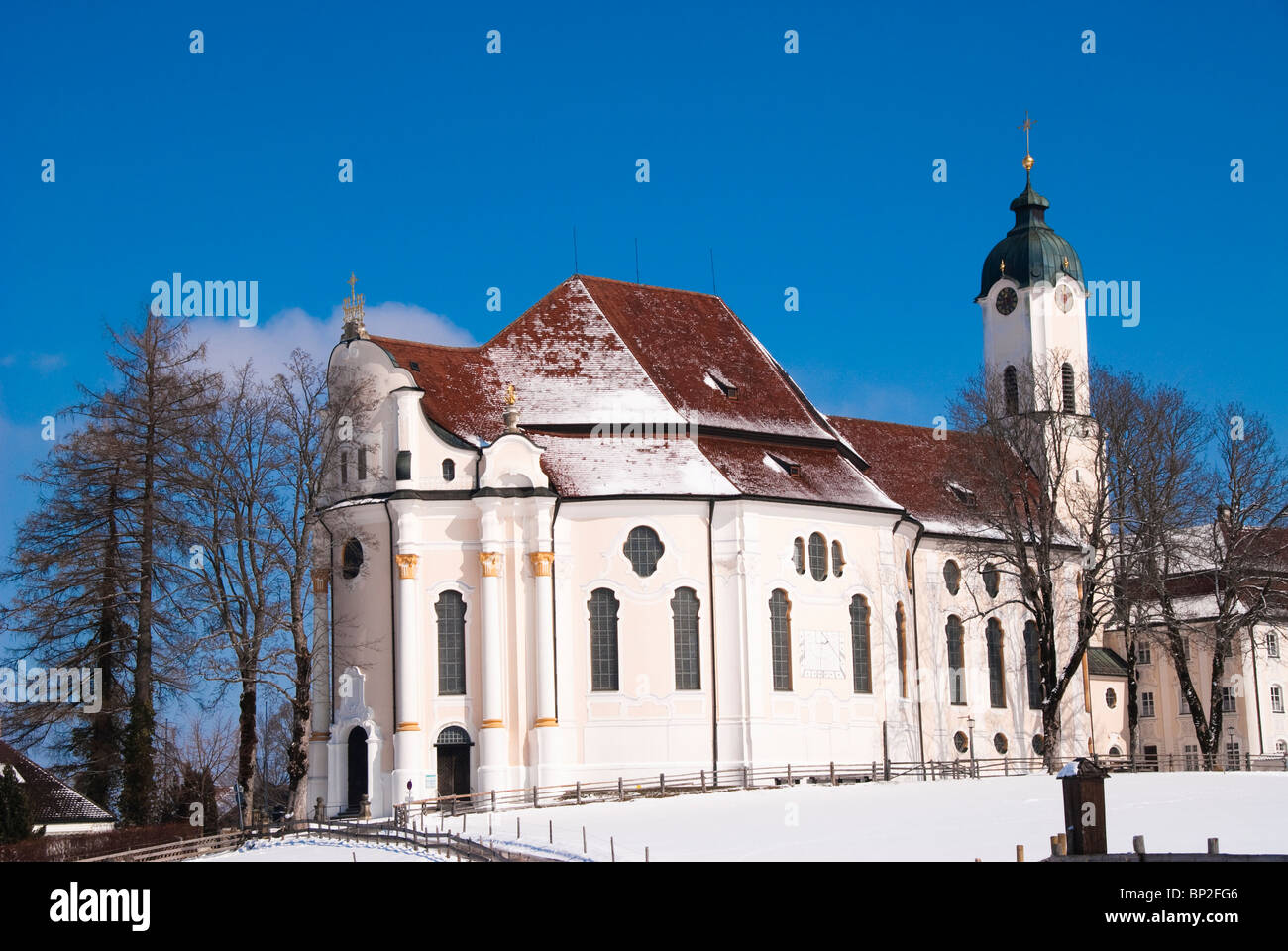die barocke Kirche der Wieskirche, Allgäu, Deutschland Stockfoto