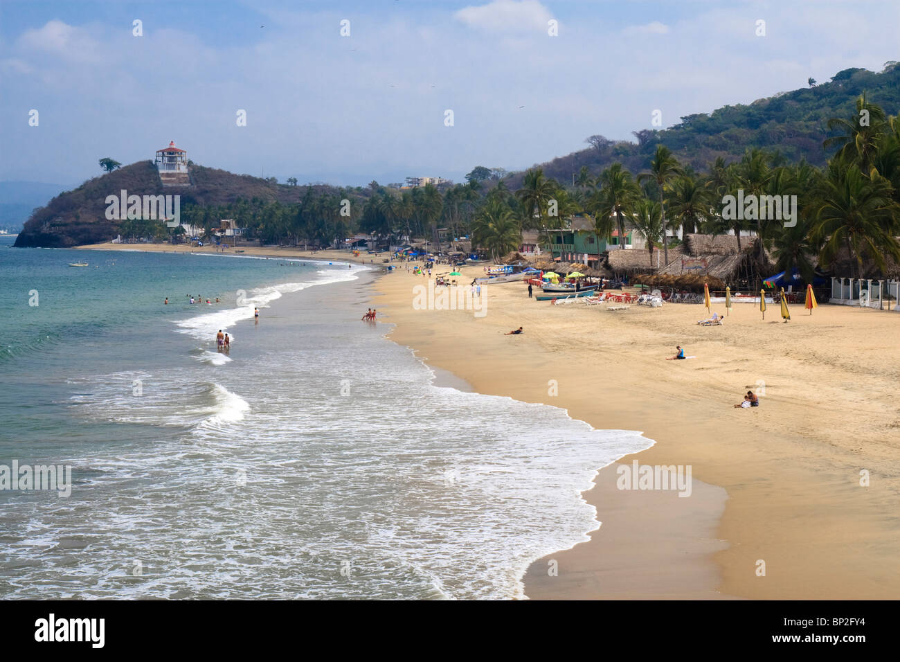 Vista Los Ayala Strand, Bundesstaat Nayarit, an der Pazifikküste von Mexiko. Stockfoto