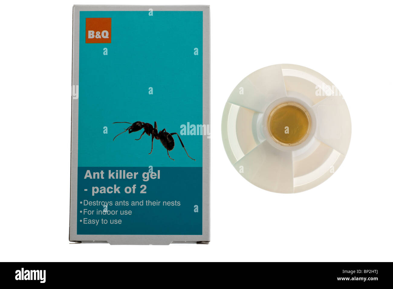 Kunststoff Ant killer Falle und box Stockfoto