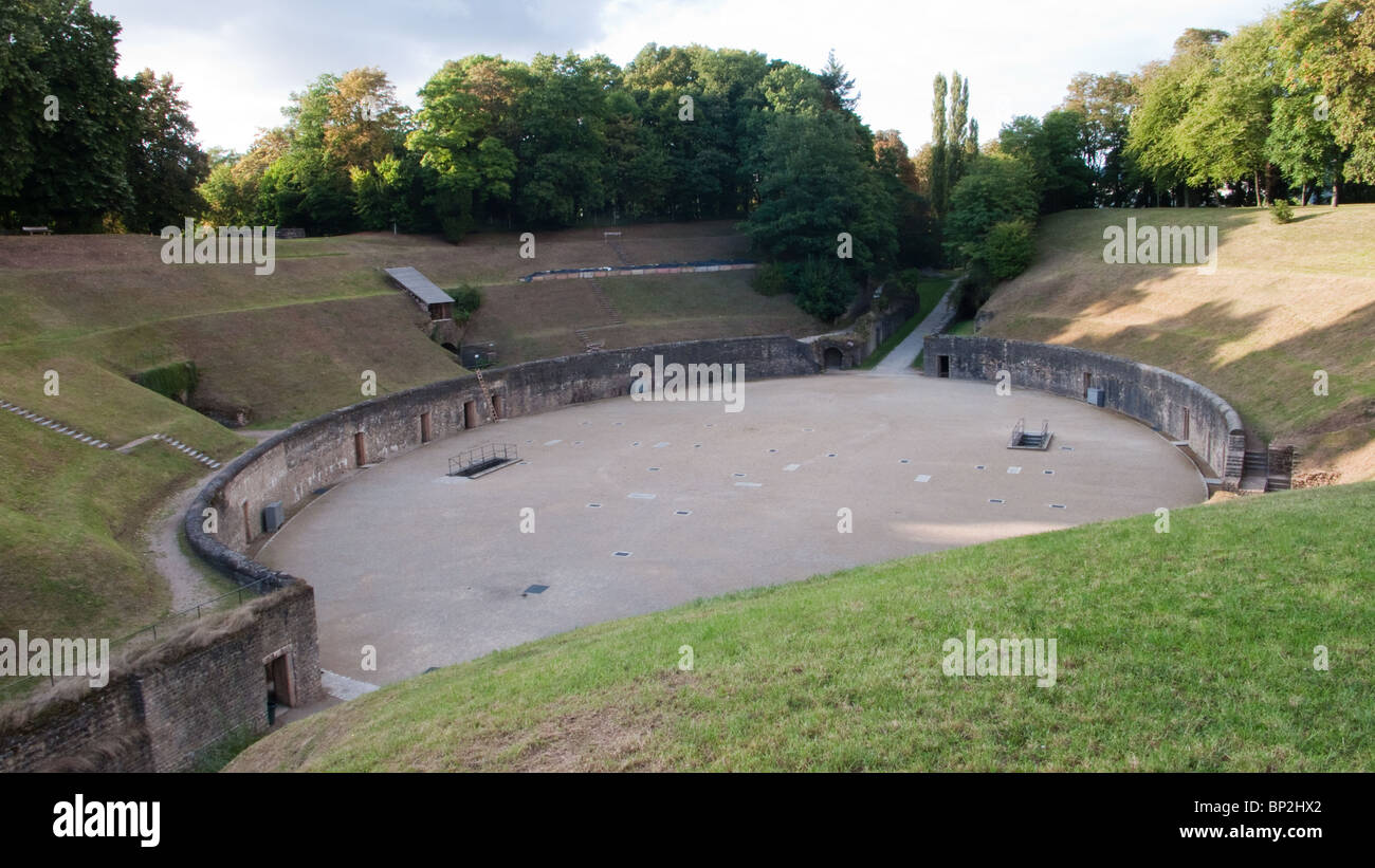 Blick auf die Gladiator Arena in Trier, Deutschland Stockfoto