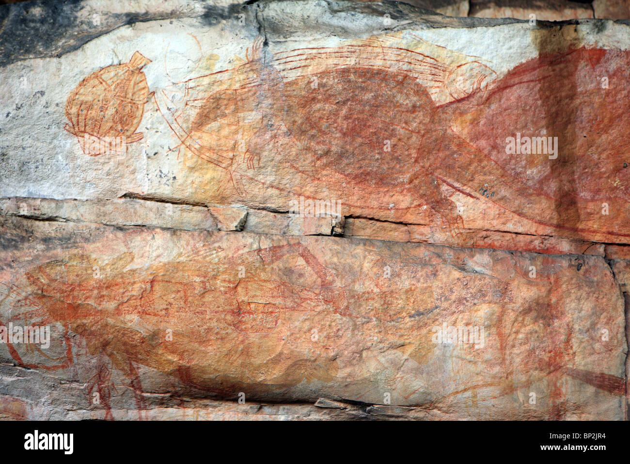 Aborigines Kunst, Kakadu-Nationalpark, Northern Territory, Australien Stockfoto