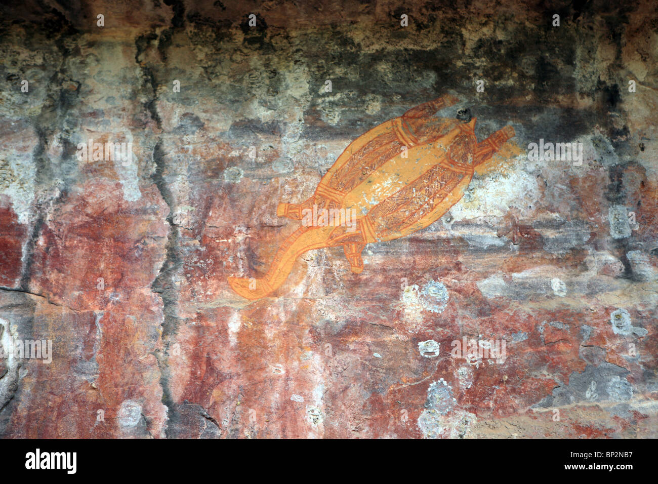 Aborigines Kunst, Kakadu-Nationalpark, Northern Territory, Australien Stockfoto