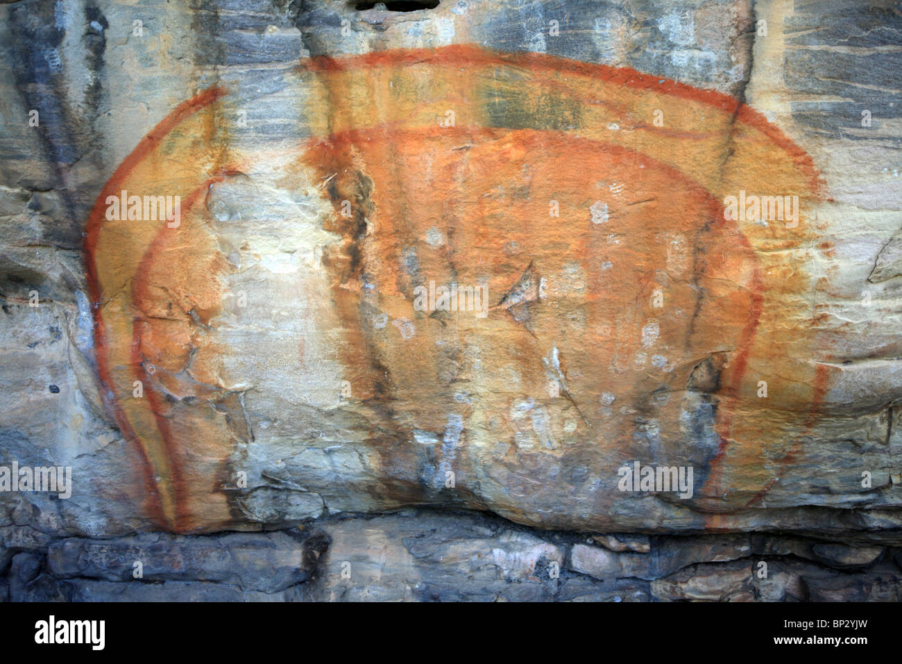 Aborigines Kunst, Kakadu-Nationalpark, Northern Territory, Australien Stockfoto