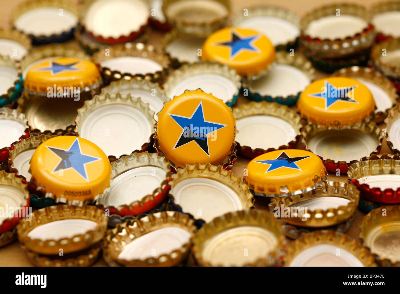 Newcastle Brown Ale Kronkorken. Bild von James Boardman. Stockfoto