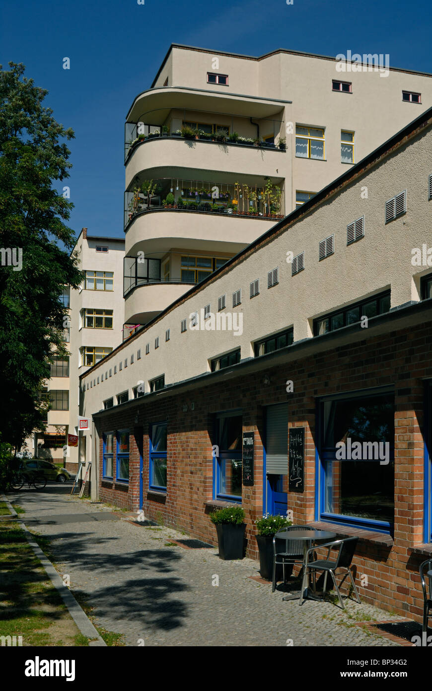 Wohnstadt Carl Legien Wohngebiet, Wohnsiedlungen, UNESCO-Weltkulturerbe, Prenzlauer Berg, Pankow, Berlin, Deutschland. Stockfoto