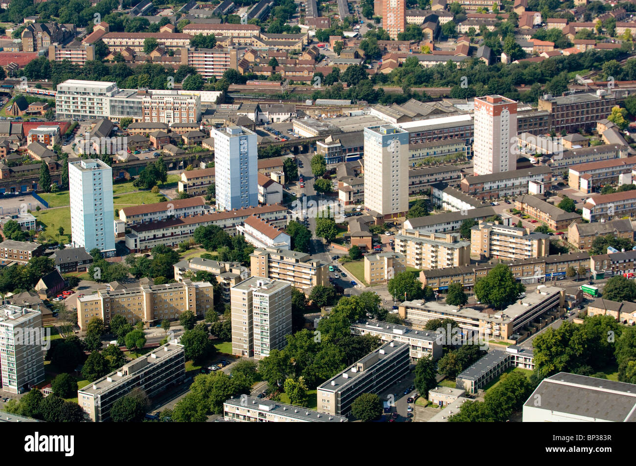 Luftaufnahme von London Stockfoto