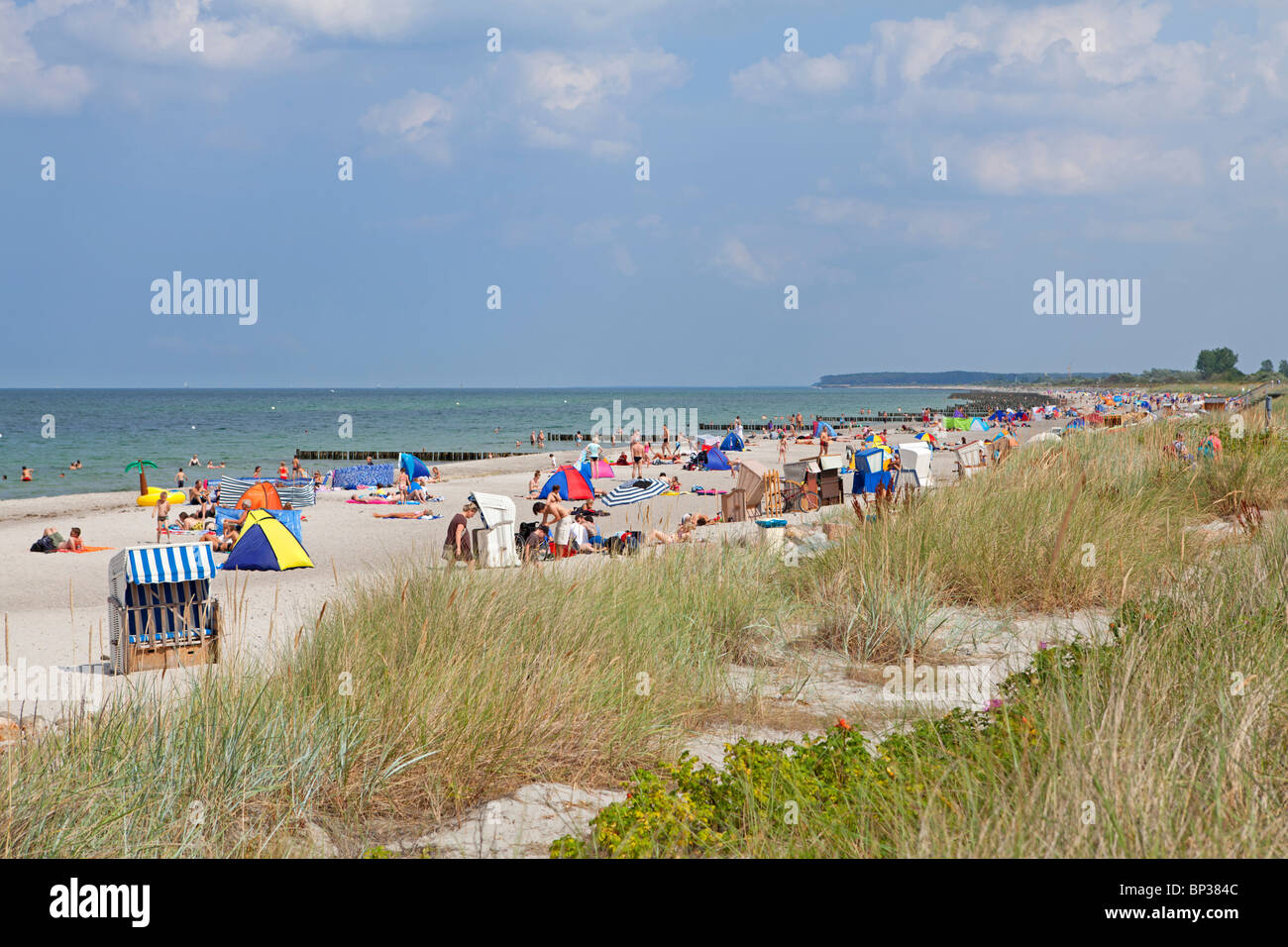 Sandstrand an der Ostsee Resort Heiligendamm, Mecklenburg-West Pomerania, Deutschland Stockfoto