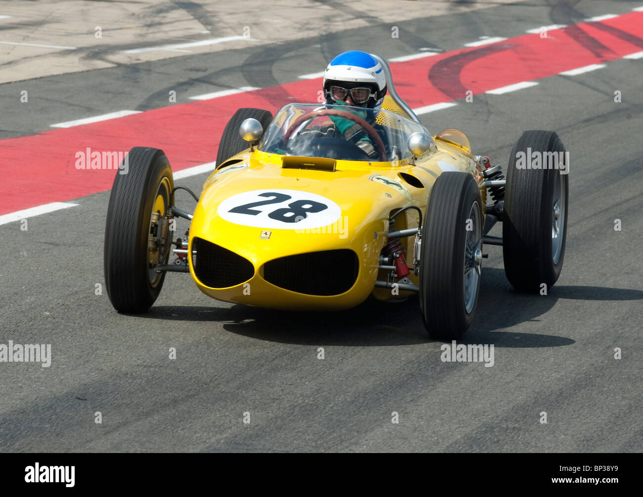 Ferrari 156 Formel1 Rennwagen, 2010 Silverstone Classic, UK Stockfoto