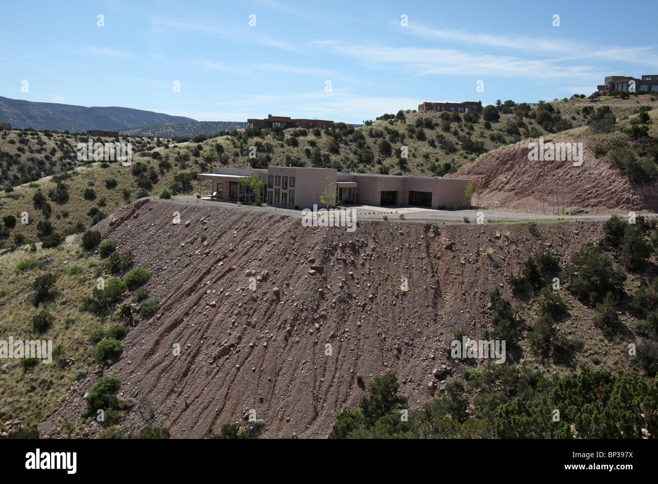 Neu gebaute Haus in Placitas, Sandoval County, New Mexico, in der Nähe von Albuquerque, 10. Juni 2010 Stockfoto