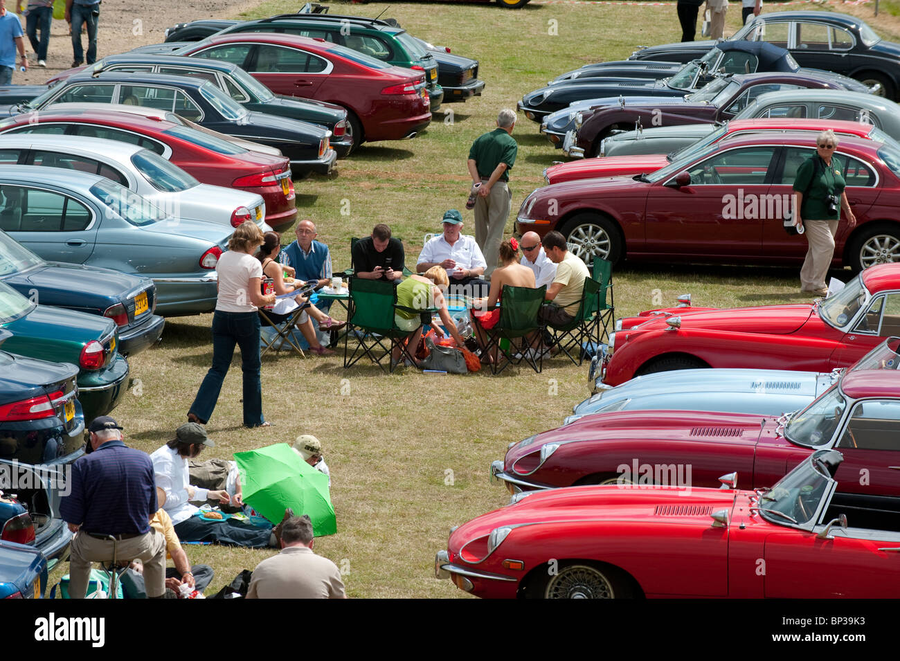 Jaguar Owners Club Picknick, Silverstone Classic 2010 Stockfoto