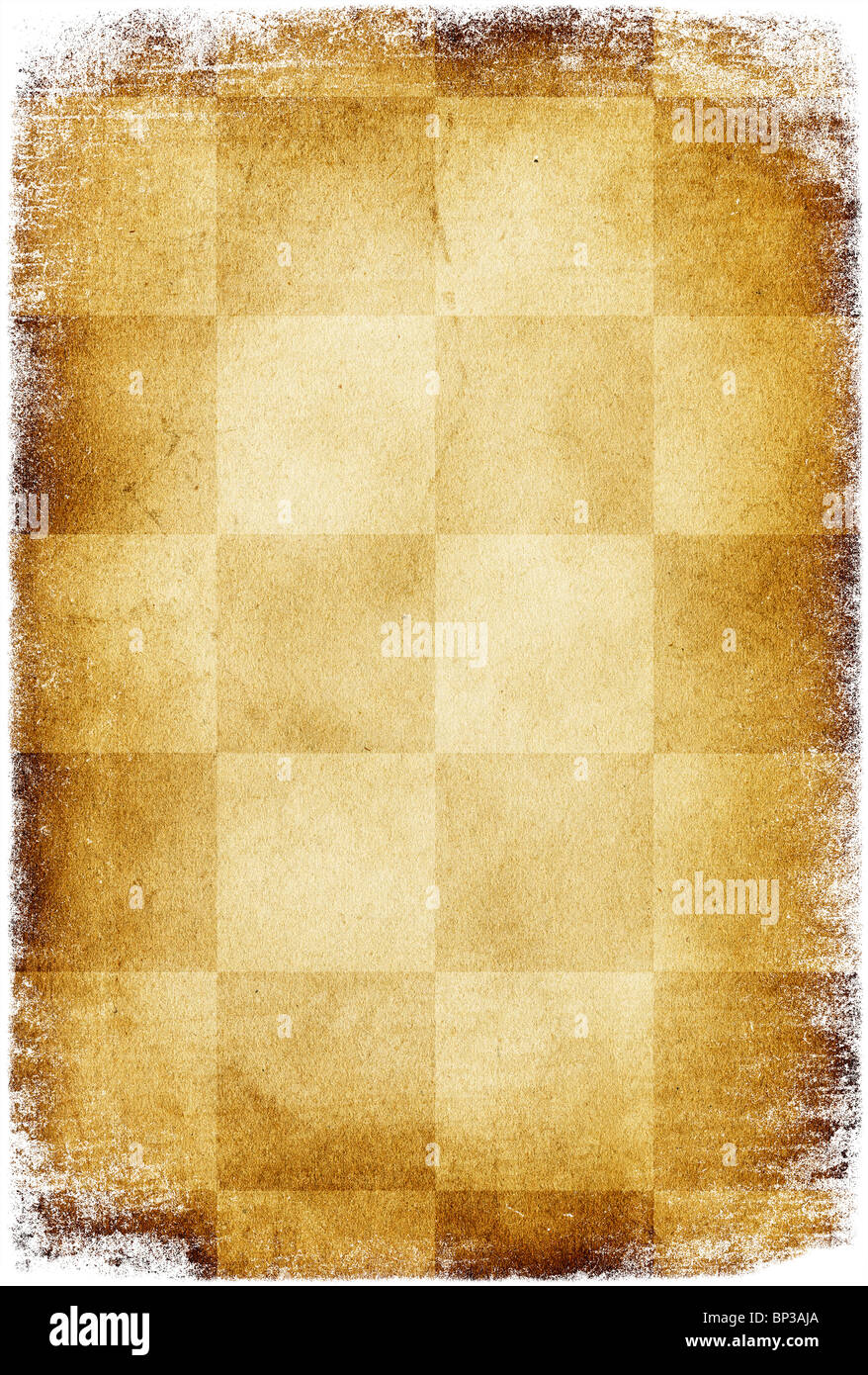 Schach Vintage-Hintergrund, isoliert auf weiss. Stockfoto