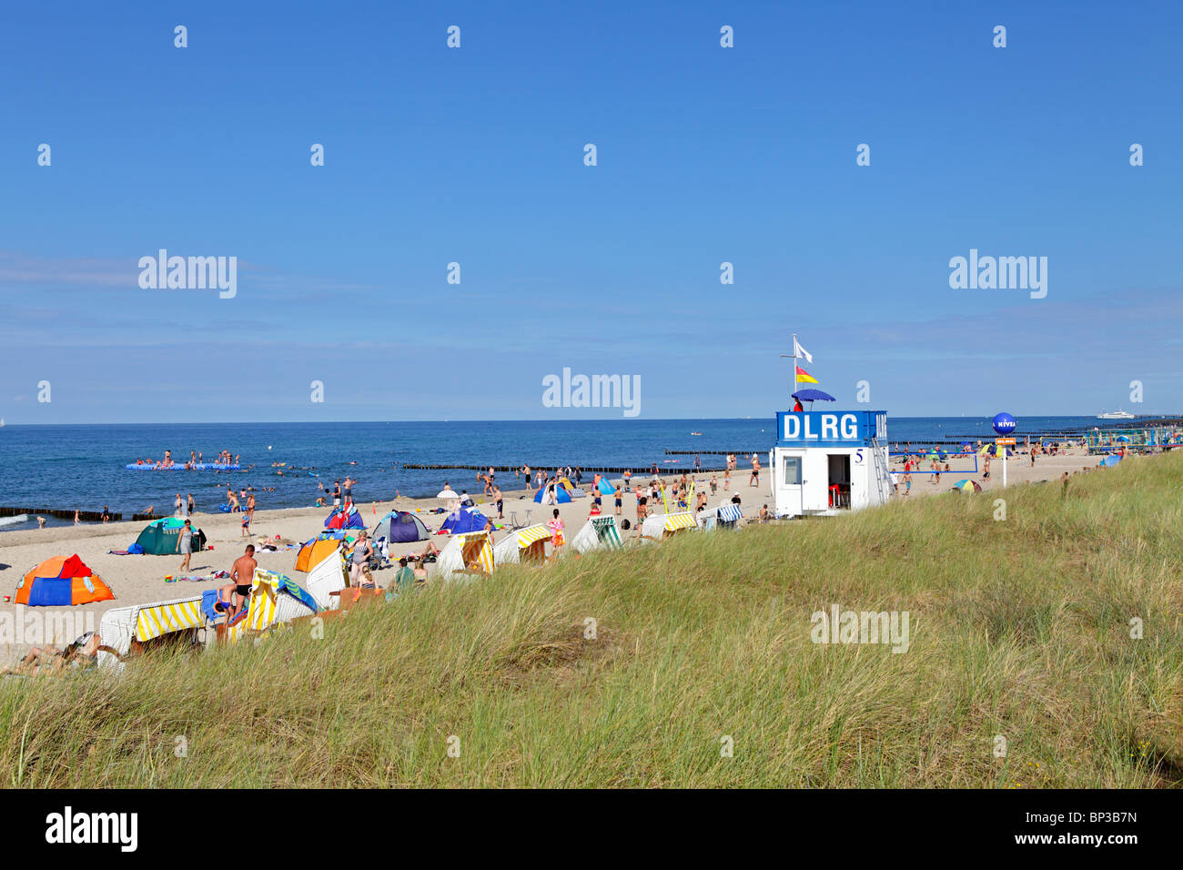 Sandstrand an der Ostsee Resort Grenzziehung, Mecklenburg-West Pomerania, Deutschland Stockfoto