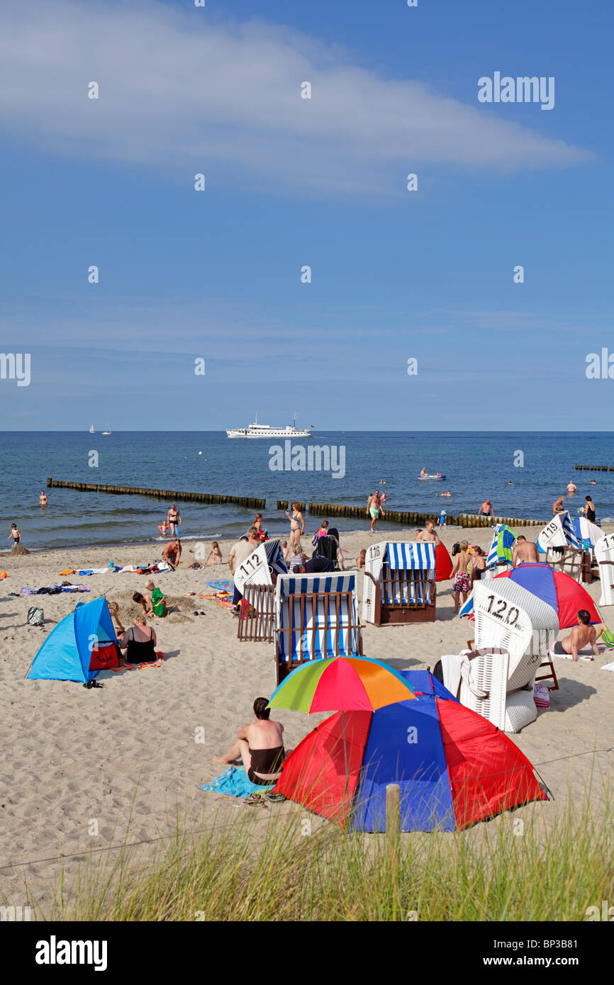 Sandstrand an der Ostsee Resort Grenzziehung, Mecklenburg-West Pomerania, Deutschland Stockfoto