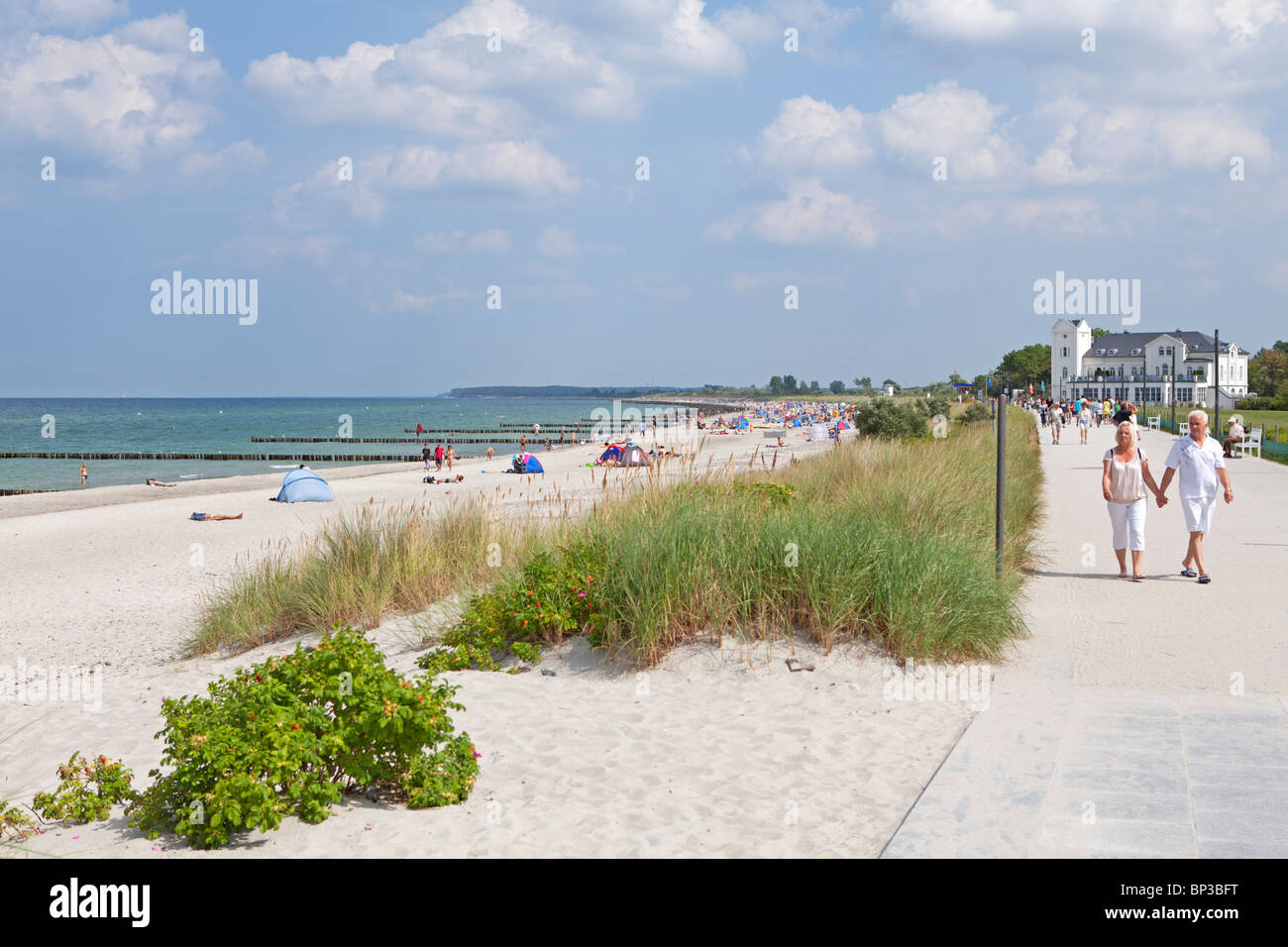 Sandstrand an der Ostsee Resort Heiligendamm, Mecklenburg-West Pomerania, Deutschland Stockfoto