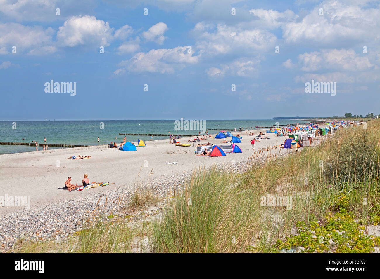 Sandstrand an der Ostsee Resort Heiligendamm, Mecklenburg-West Pomerania, Deutschland Stockfoto