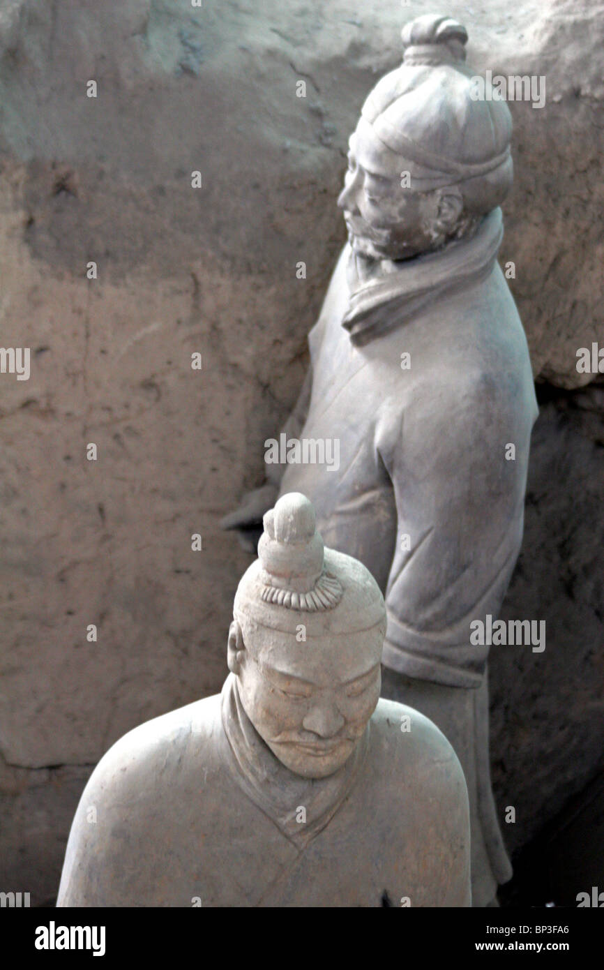 China, Shaanxi, Xian. Terrakotta-Krieger und Gruben, ein UNESCO-Weltkulturerbe. Stockfoto