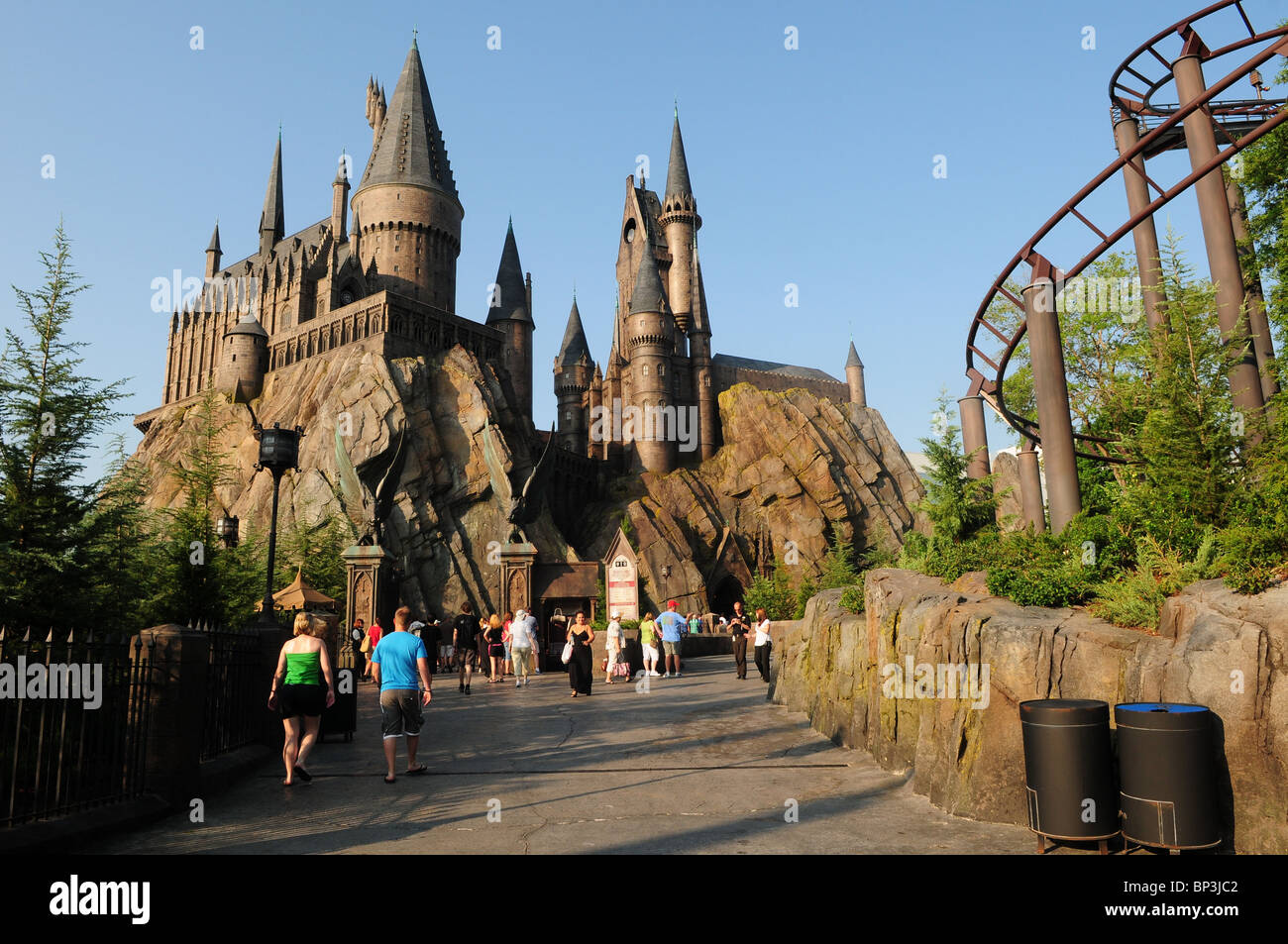 Hogwarts Schloss an der Zauberwelt von Harry Potter, Universal Studios, Orlando, Florida. Stockfoto
