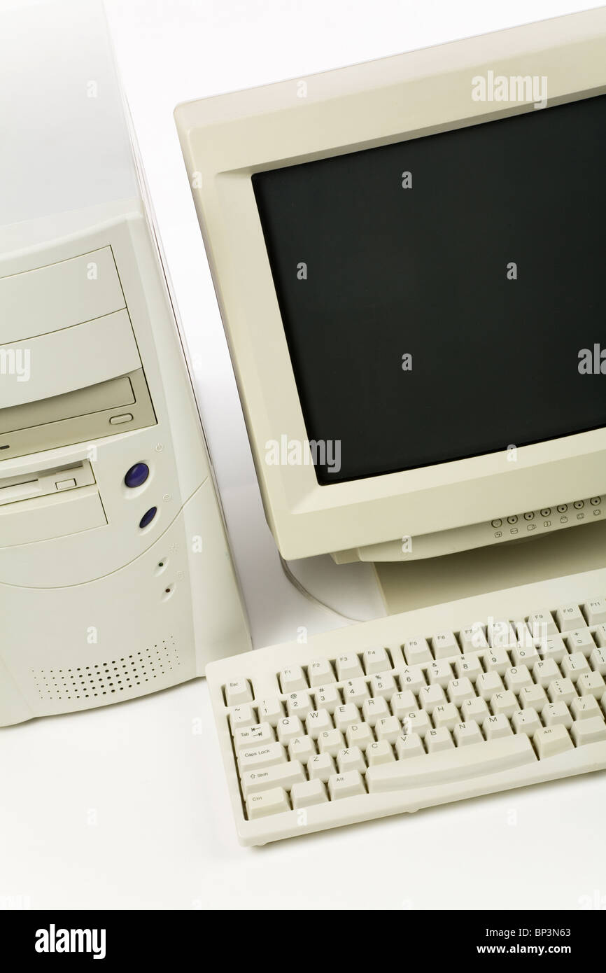 Desktop-Computer in der Nähe erschossen Stockfoto